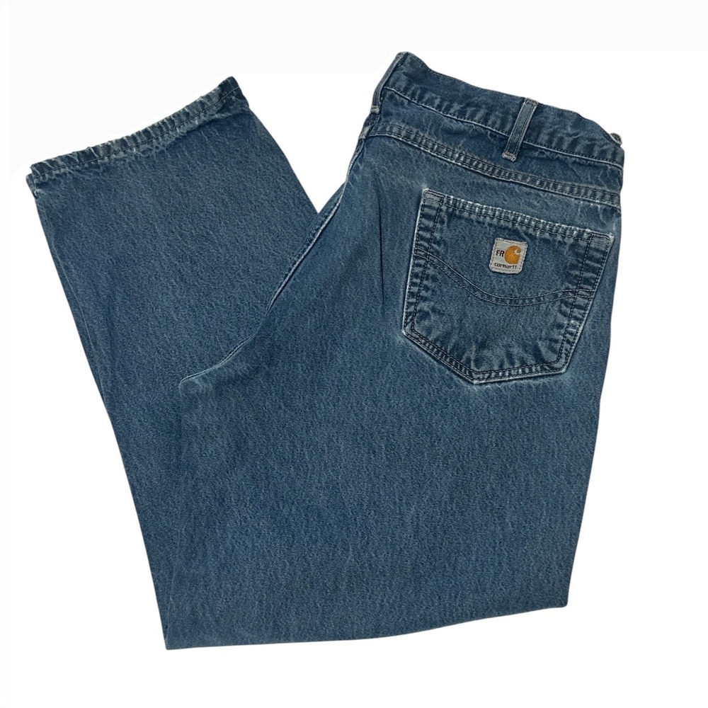 Carhartt FR Flame Resistant Relaxed Fit Jeans Blue Denim 38x30 Mens